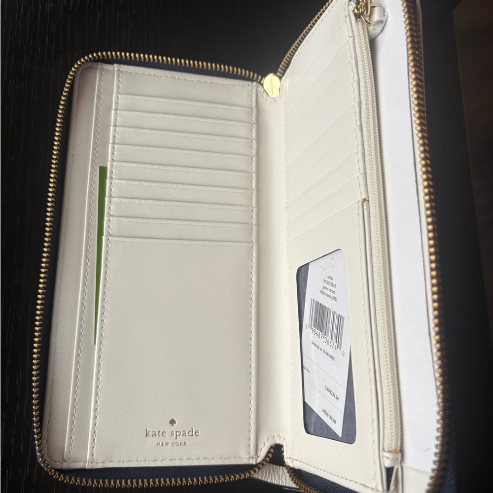 Kate Spade Cream Zip-Around Wallet